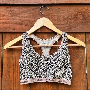 Calvin Klein cheetah print sports bra